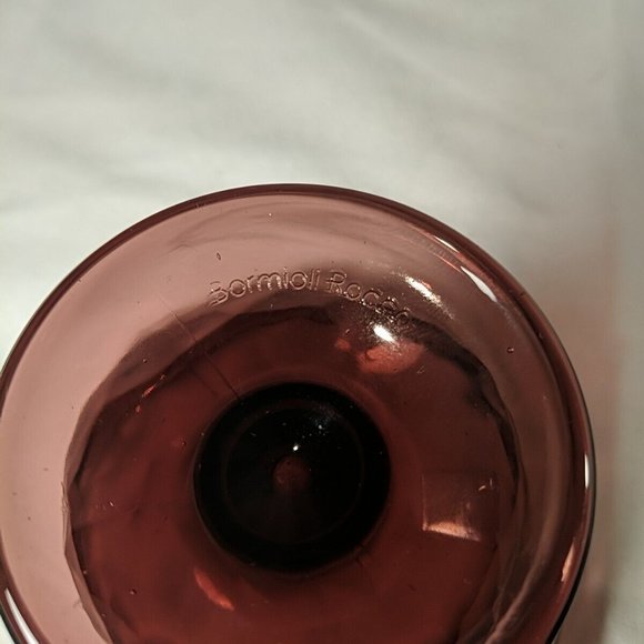 Bormioli Rocco Dessert Bowl Footed Amethyst purple Vintage gemstone diamond - Picture 3 of 8